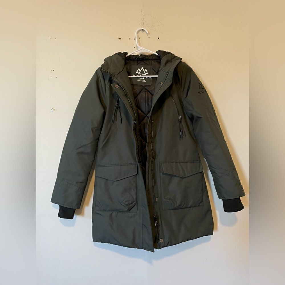 NWOT Norden Mika Oxford Padded Parka Coat Green Women’s